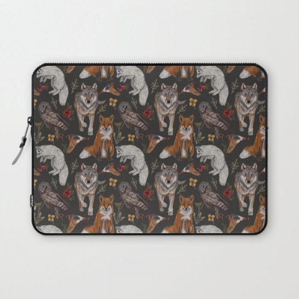 Forest animals pattern. Computer Cover by Lessnitsya - Laptop Sleeve - 13"