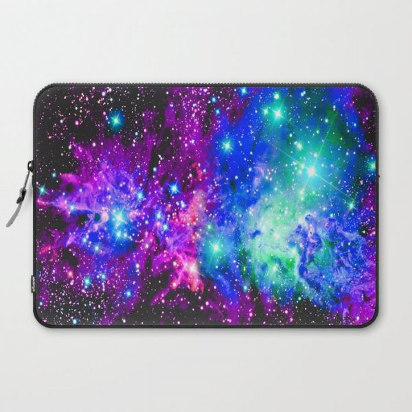 Fox Fur Nebula Galaxy Pink Purple Blue Computer Cover by 2sweet4words Designs - Laptop Sleeve - 15"