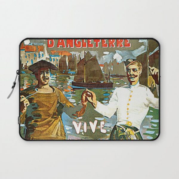 France to England, Brest to London vintage travel ad Computer Cover by aapshop - Laptop Sleeve - 13"