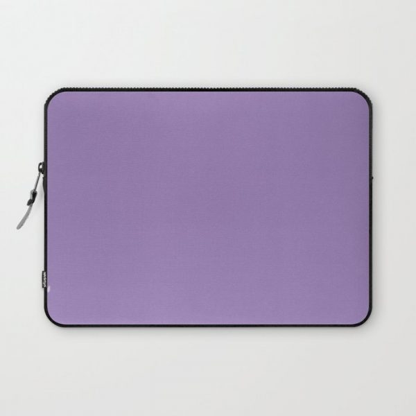 From The Crayon Box - Purple Mountains Majesty - Pastel Purple Solid Color Computer Cover by Simply Solids - Solid Colors For Those T - Laptop Sleeve