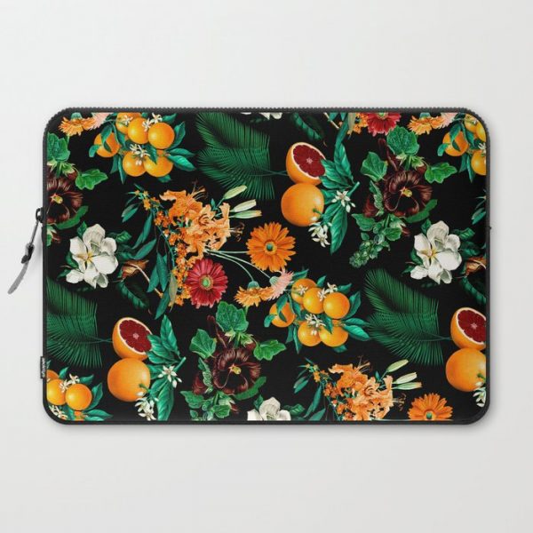 Fruit and Floral Pattern Computer Cover by Burcu Korkmazyurek - Laptop Sleeve - 15"