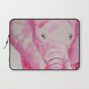 Fuchsia Elephant Computer Cover by Kirsty Topps - Laptop Sleeve - 13"