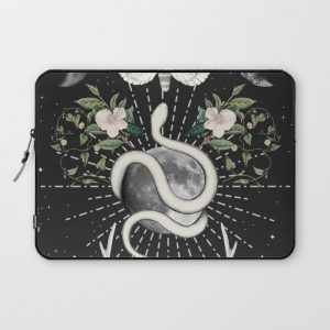 Full Moon Magic On Black Laptop Sleeve by MERMAID & UNICORN - Laptop Sleeve - 13"