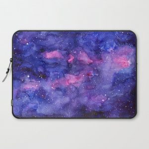 Galaxy Pattern Watercolor Computer Cover by Olechka - Laptop Sleeve - 15"