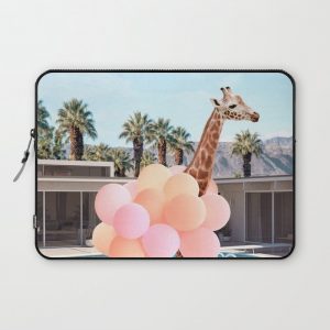 Giraffe Palm Springs Computer Cover by Paul Fuentes Photo - Laptop Sleeve - 13"