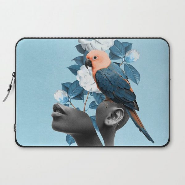 Girl with parrot Computer Cover by dada22 - Laptop Sleeve - 15"