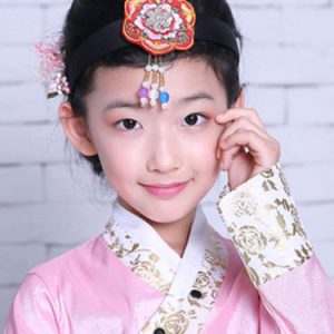 Girls Korean Headpieces Red Halloween Asian Costume Hair Accessories