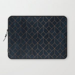 Gold Art deco on Navy ink Computer Cover by Mydream - Laptop Sleeve - 13"