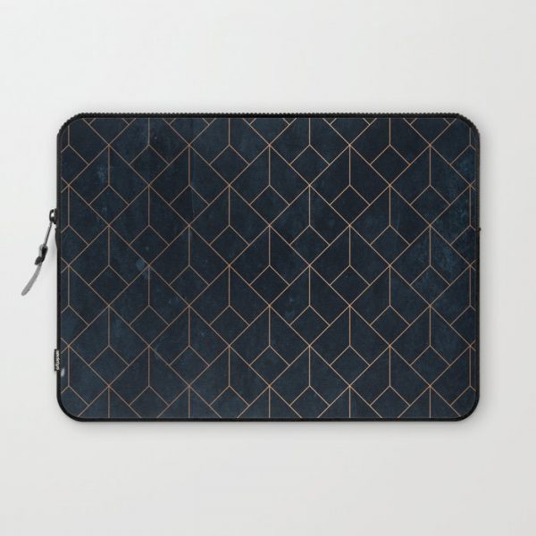 Gold Art deco on Navy ink Computer Cover by Mydream - Laptop Sleeve - 13"