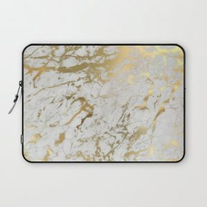 Gold marble Computer Cover by Marta Olga Klara - Laptop Sleeve - 13"