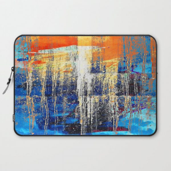 Golden Dawn, Abstract Landscape Art Computer Cover by Itaya Art - Laptop Sleeve - 15"