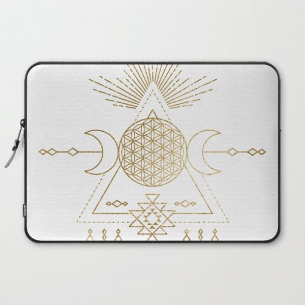 Golden Goddess Mandala Computer Cover by Nature Magick - Laptop Sleeve - 15"