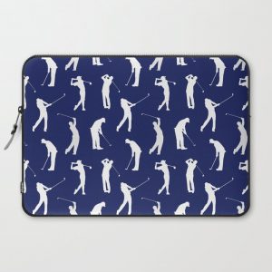 Golfers // Midnight Blue Computer Cover by Thin Line Studio - Laptop Sleeve - 15"