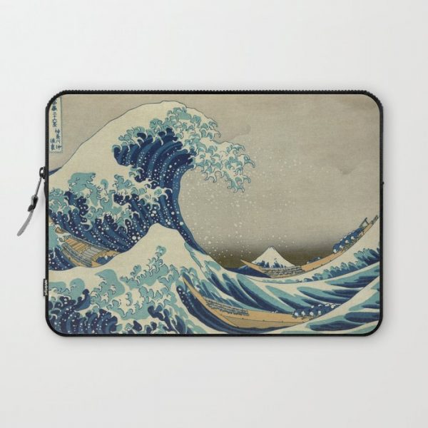 Great Wave of Kanagawa Computer Cover by Elegant Chaos Gallery - Laptop Sleeve - 13"