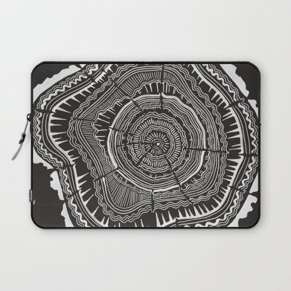 Growth Rings - 65 Years - Black Computer Cover by Cat Coquillette - Laptop Sleeve - 13"