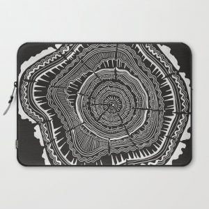 Growth Rings - 65 Years - Black Computer Cover by Cat Coquillette - Laptop Sleeve - 15"