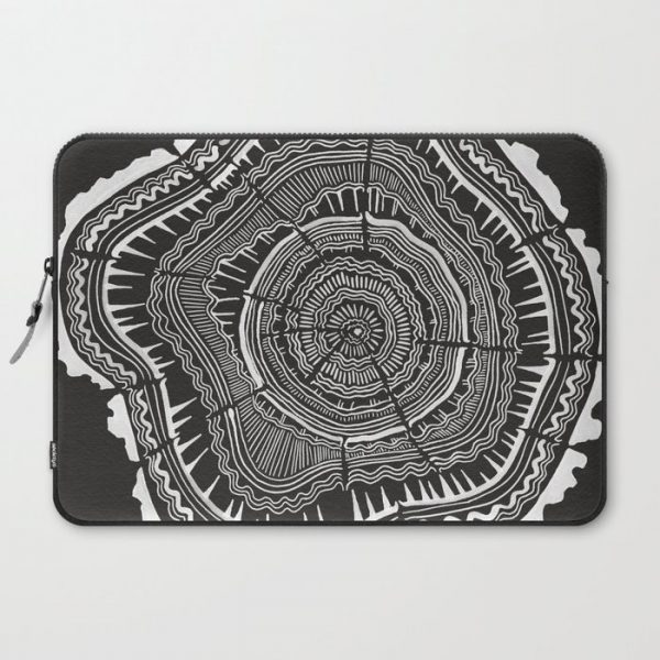 Growth Rings - 65 Years - Black Computer Cover by Cat Coquillette - Laptop Sleeve - 15"