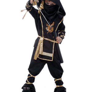 Halloween Black Ninja Costume for Kids Japanese Traditional Costume Cosplay Halloween