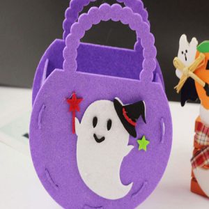 Halloween Candy Bag Felt Pumpkin Holidays Costume Sugar Bag