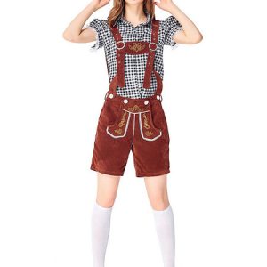 Halloween Costumes Beer Girl Costume Black Lace Grommets Top Cotton Beer Girl Holidays Costumes Oktoberfest Costumes