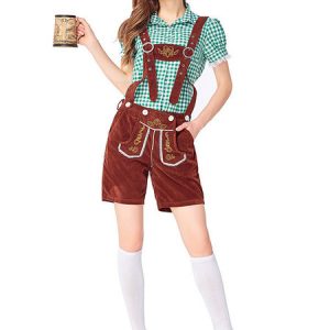 Halloween Costumes Beer Girl Costume Black Lace Grommets Top Cotton Beer Girl Holidays Costumes Oktoberfest Costumes