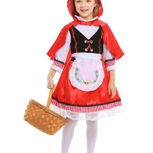 Halloween Costumes Children Red Cosplay Apron Cloak Kids Cosplay Costumes