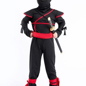 Halloween Costumes For Kids Black Ninja Kid Jumpsuit 3 Piece Set