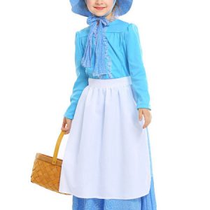 Halloween Costumes For Kids Light Sky Blue Maid Kid's Hat Dress