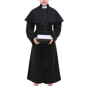 Halloween Costumes For Kids Priest Polyester Kid's Clothes Mardi Gras Priest Costumes