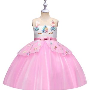 Halloween Costumes For Kids Royal Purple Unicorn Cotton Tutu Dress