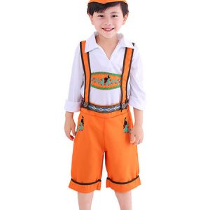 Halloween Costumes Orange Oktoberfest Kid's Polyester Set