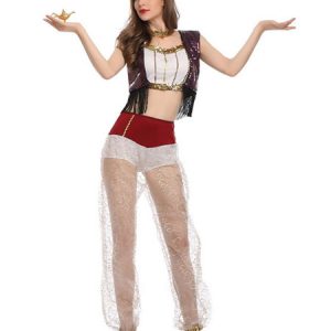 Halloween Costumes Woman's Dancer Stripes Hat Pants Cotton Halloween Holidays Costumes