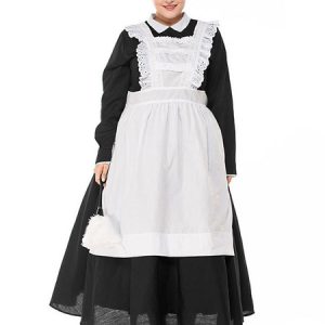 Halloween Costumes Woman's Maid Lace Headwear Apron Cotton Halloween Holidays Costumes