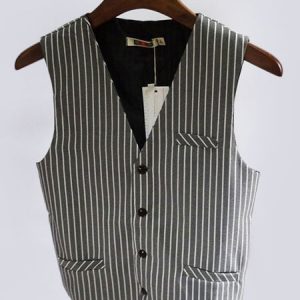 Halloween Vintage Waistcoat Men's Aristocrat Gray Retro Costume