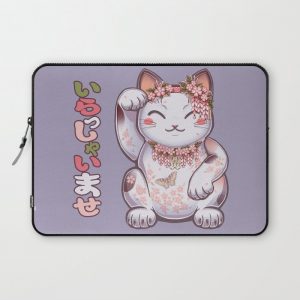 Hanami Maneki Neko: Shun Computer Cover by Spoopy Surprise - Laptop Sleeve - 13"