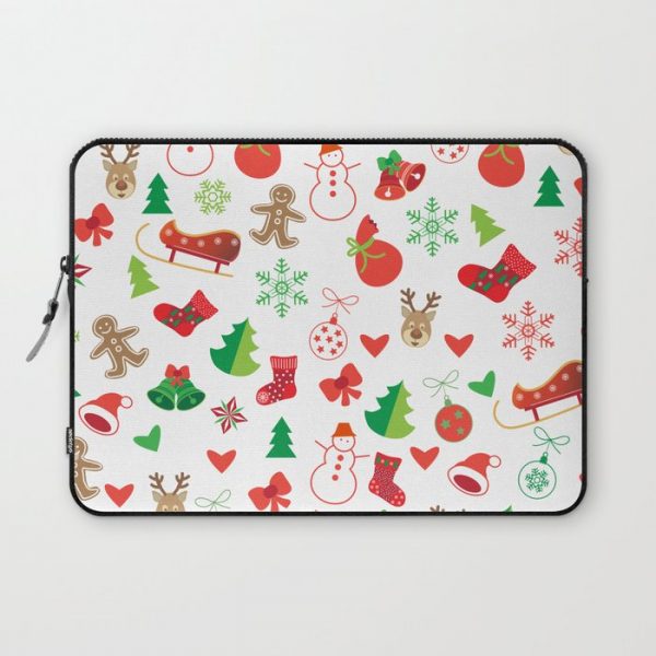 Happy New Year and Christmas Symbols Decoration Computer Cover by SOFIARTMEDIA - Laptop Sleeve - 13"