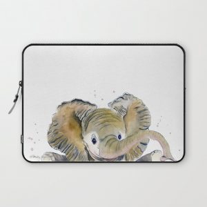 Hello,Anybody At Home? - Baby Elephant Computer Cover by Melly Terpening - Laptop Sleeve - 13"