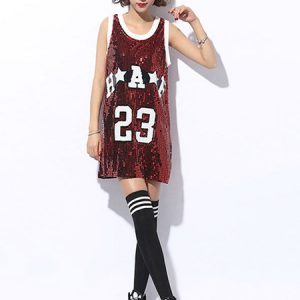 Hip Hop Dance Costumes Letter Sequin Women Street Dancing Costume