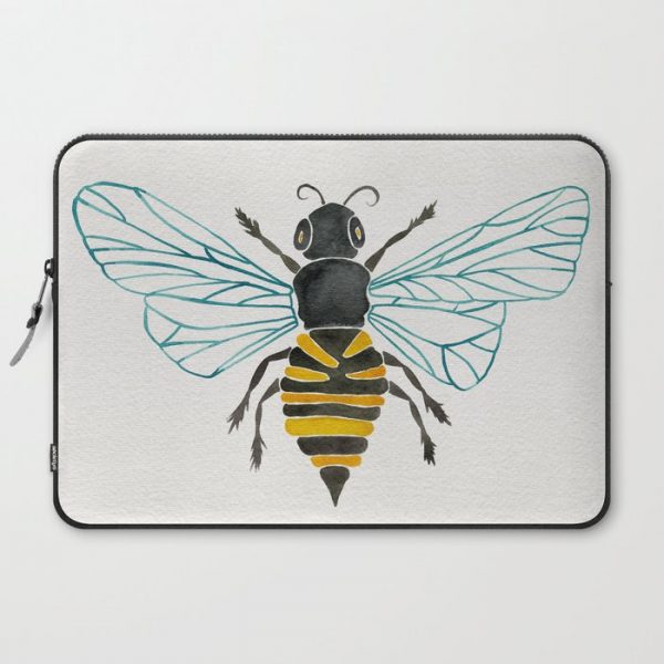 Honey Bee Computer Cover by Cat Coquillette - Laptop Sleeve - 15"