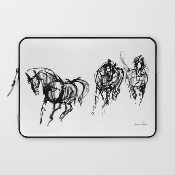 Horses (Trio) Computer Cover by Paper Horses - Laptop Sleeve - 13"