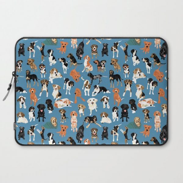 Hound District blue Computer Cover by Teri Martin - Laptop Sleeve - 15"