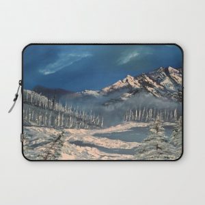 Ice Fields - winter day Computer Cover by Melpomeni Georgeadis - MelpomeniThyMuse - Laptop Sleeve - 13"