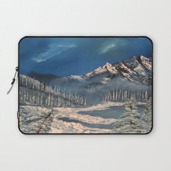 Ice Fields - winter day Computer Cover by Melpomeni Georgeadis - MelpomeniThyMuse - Laptop Sleeve - 13"