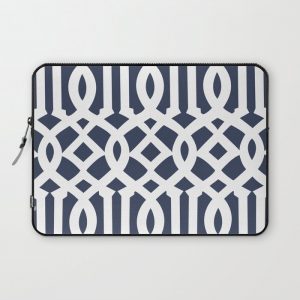 Imperial Trellis in Navy Computer Cover by Republic Art - Laptop Sleeve - 13"