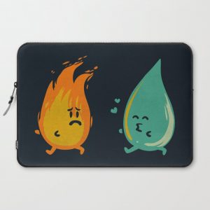 Impossible Love (fire and water kiss) Computer Cover by Picomodi - Laptop Sleeve - 15"