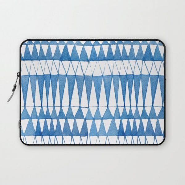 Indigo Triangle Pattern Computer Cover by The Best Print Shop - Laptop Sleeve - 13"