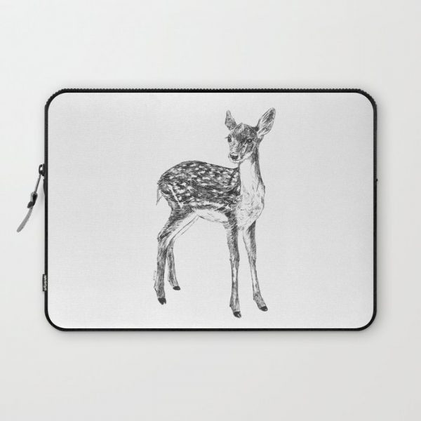 Ink drawing of a fawn Computer Cover by Katerina Kirilova - Laptop Sleeve - 13"