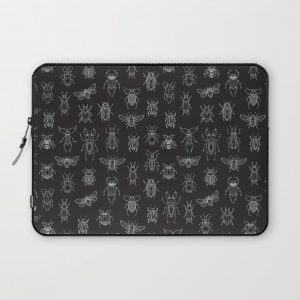 Insects Pattern (Black) Computer Cover by Vickn - Laptop Sleeve - 13"