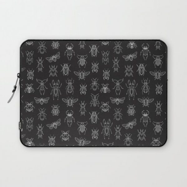 Insects Pattern (Black) Computer Cover by Vickn - Laptop Sleeve - 13"