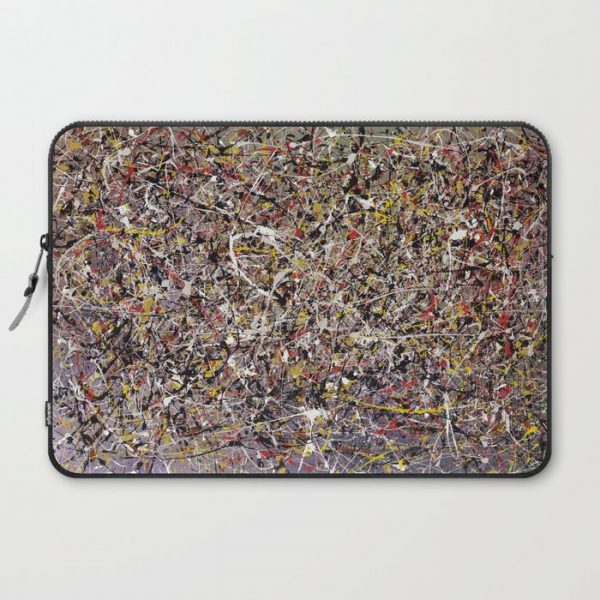 Intergalactic - Jackson Pollock style abstract painting by Rasko Computer Cover by Rasko Fine Art - Laptop Sleeve - 15"